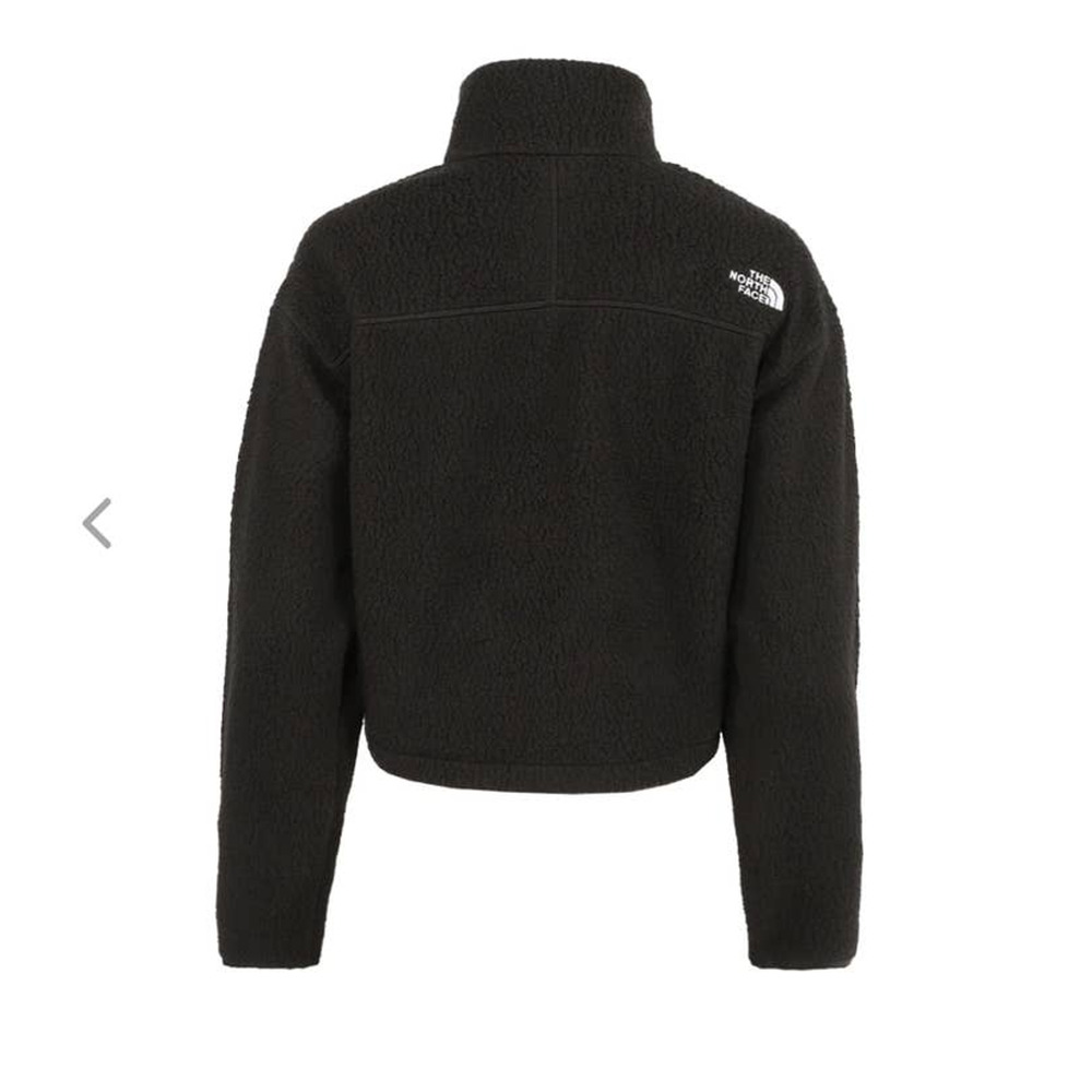 NEW The North Face TNF Cropped Fleece 1/4 Zip Jacket - LARGE - black - LARGE - Picture 3 of 7